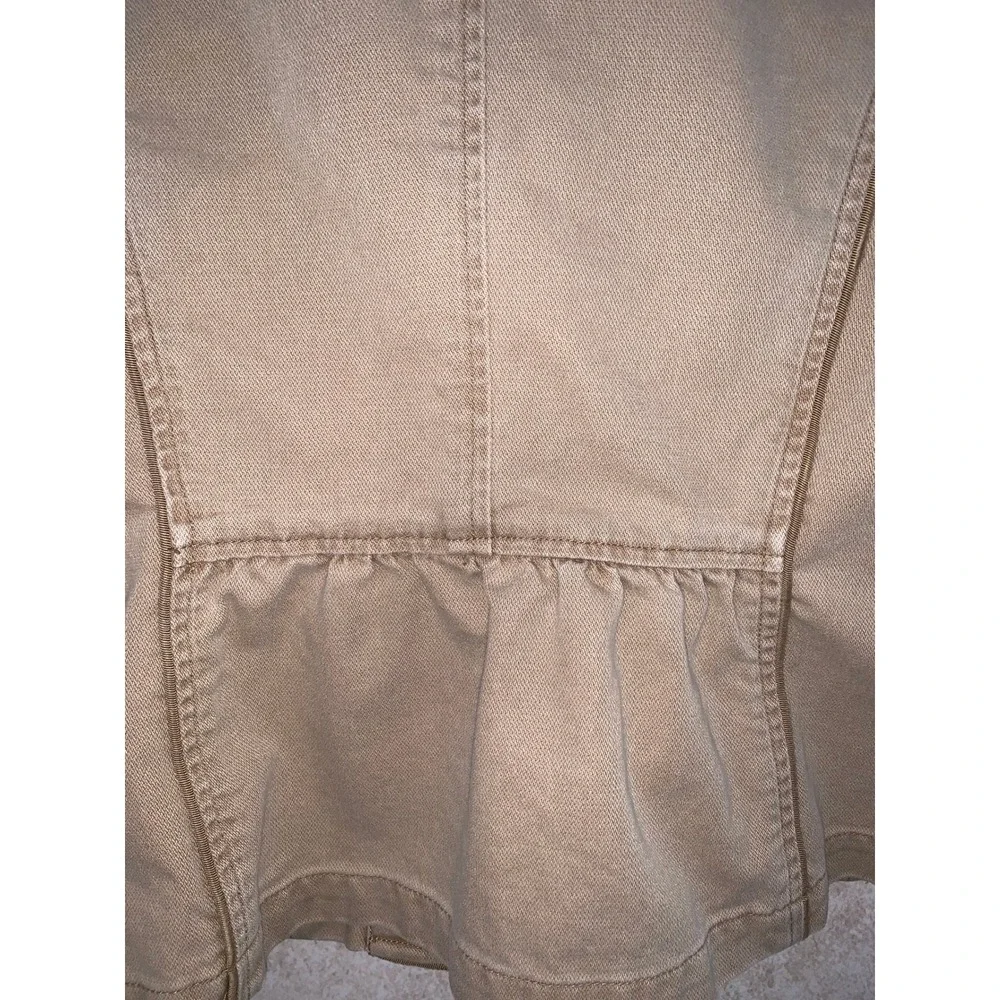 Liz Claiborne Womens‎ Tan Blazer Jacket Size Small Button Front Pockets